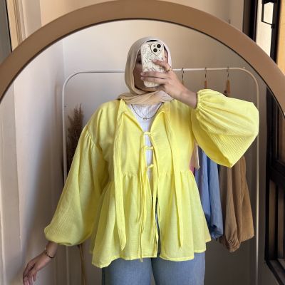 بلوزه كتان اربطه