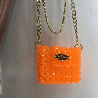 شنطة كرستال برتقالي 