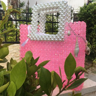 Pink crystal bag