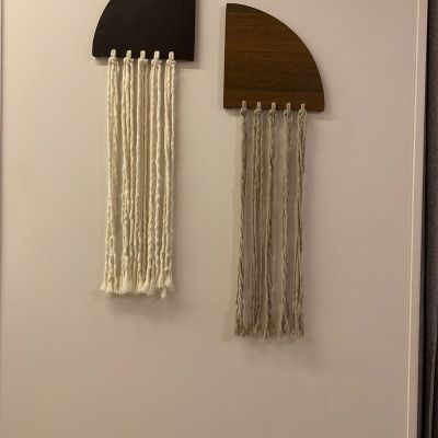 قطع خشب بالمكرمية 