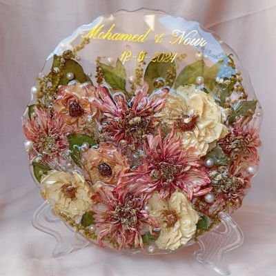 كوستر ريزن مقاس 20 سم لحفظ الورد الطبيعى