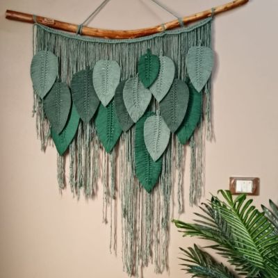 مكرميه ورق شجر للحائط 