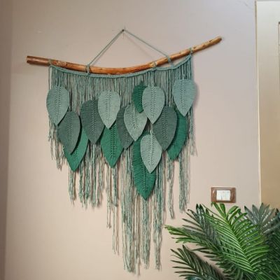 مكرميه ورق شجر للحائط 