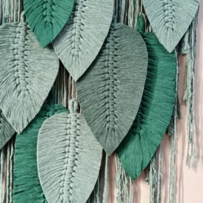 مكرميه ورق شجر للحائط 