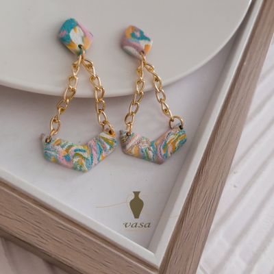 Polymer clay earring