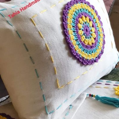 طقم مفارش مع كوشن