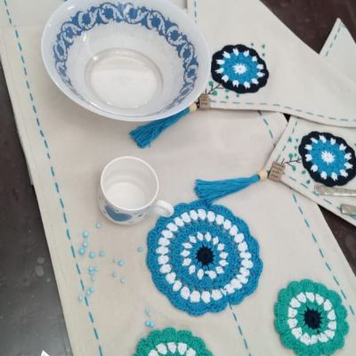 طقم مفارش سفرة عدد 3قطع