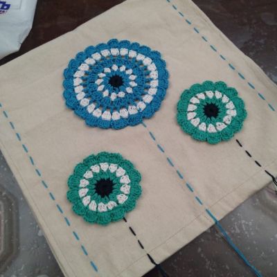 طقم مفارش سفرة عدد 3قطع