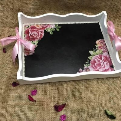 decoupage Wooden  tray 