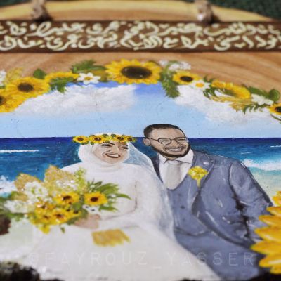 جذع خشب مرسوم يدويًا 1