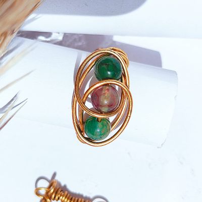 طقم عقيق ونحاس خالص