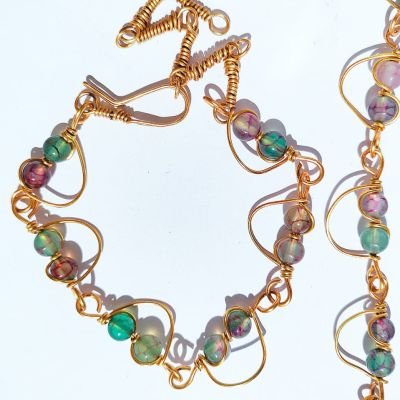 طقم عقيق ونحاس خالص