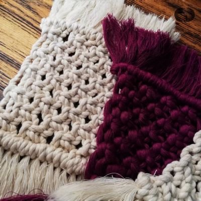 كوستر كوب مكرمية 