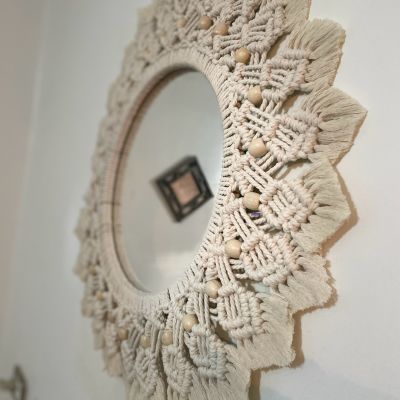 Macrame mirror