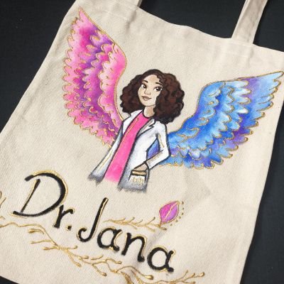 شنطة توت باج رسم هاند ميد 