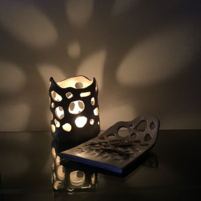 طقم حامل شمعة ومفاتيح