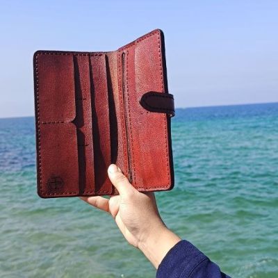 بورتفيه حريمى جلد طبيعى 🤎