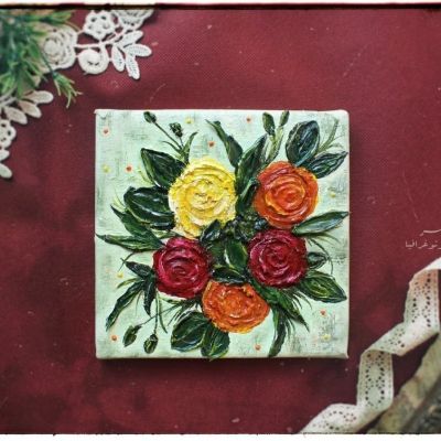 برواز من الورد البارز 