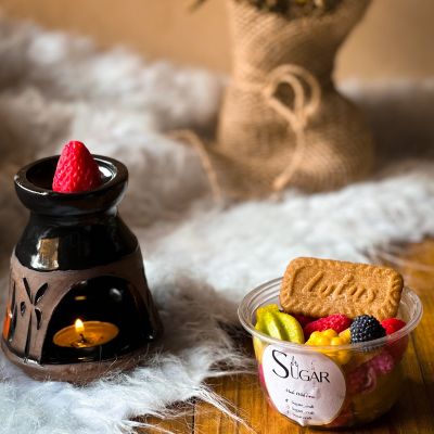 فواحة فخار+ كاندي واكس ميلت + ٣ تي لايت