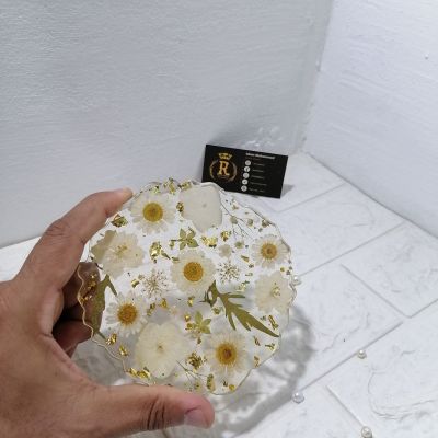 كوستر شفاف بالورد 