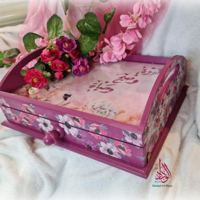 Coffe tray with drawer