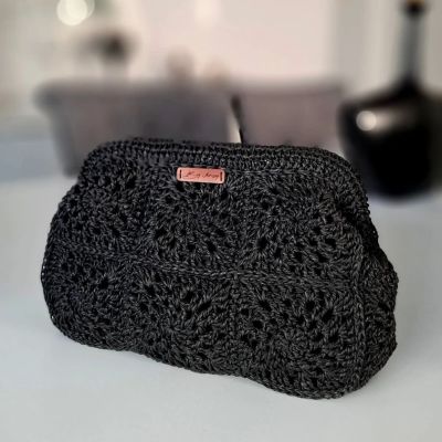 كلاتش الجراني الرافيا شنطة هاندميد كروشيه 