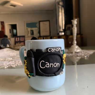 Polymer clay mug for photography