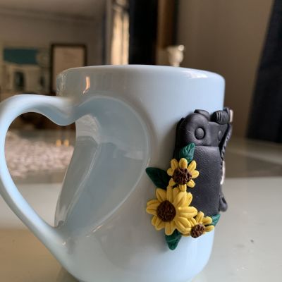 Polymer clay mug for photography
