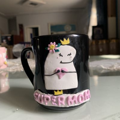Polymer clay mug for mom 