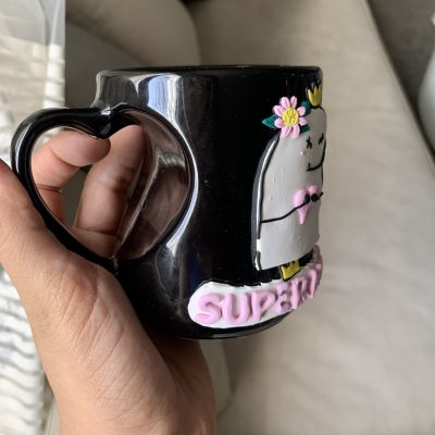 Polymer clay mug for mom 