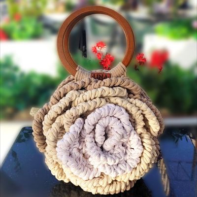 Flower crochet bag