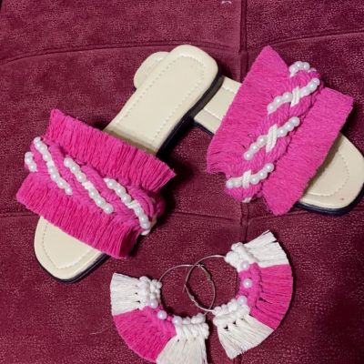 طقم شنطه وسليبر وحلق