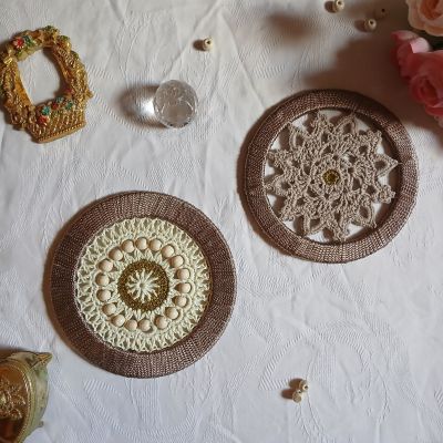 مجموعة تابلوهات بفن الكروشيه 