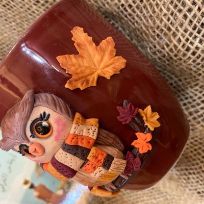 مج بومة صلصال حراري