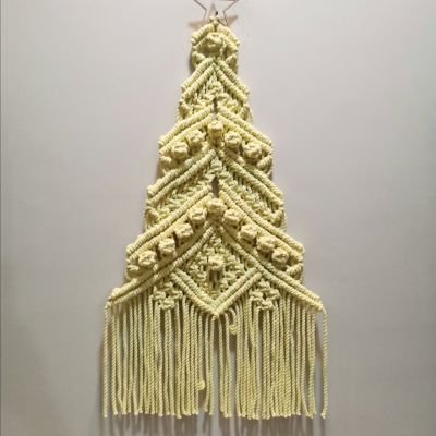 مكرمية شجرة الكريسماس 