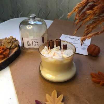 شمعه القرفة الدافئة 