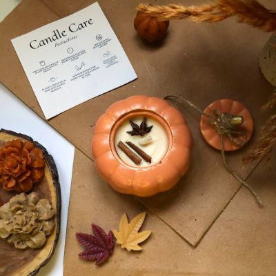 Pumpkin candle