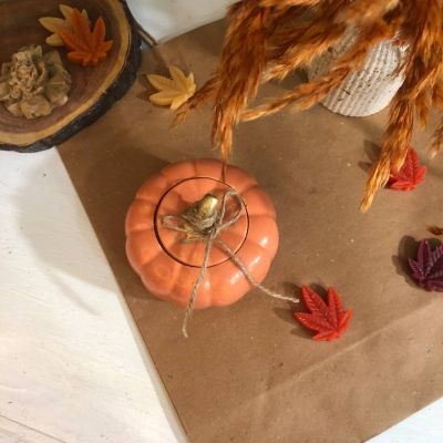Pumpkin candle
