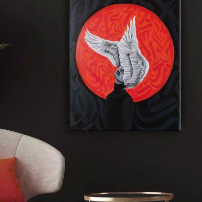  تابلوه بفن الكاليجرافيتى على الكانفاس