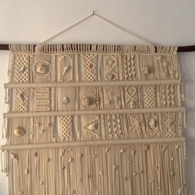 🐚 معلقه مكرميه للحائط بالطريقه البوهيميه  🐚