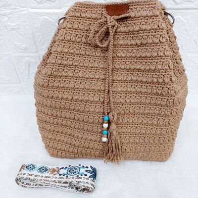 Crochet cross bag