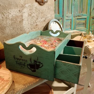 صينيه خشب بدرج