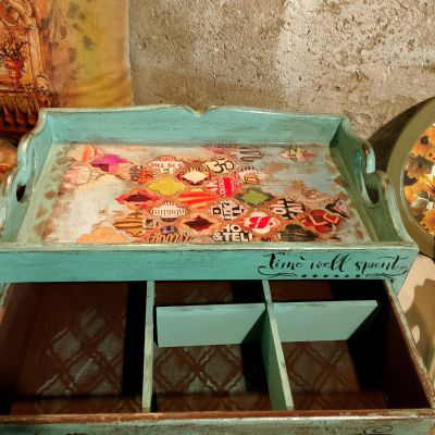 صينيه خشب بدرج