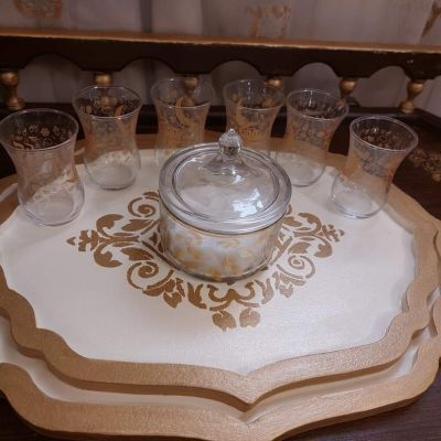 A set of tea trays