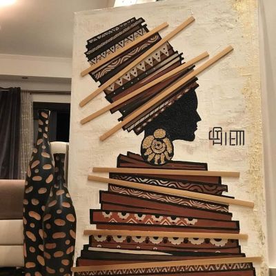 تابلوه هاند ميد رسم بارز علي كانفس مستورد  مقاس ١٢٠  *٨٠