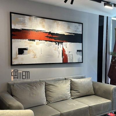 تابلوه هاند ميد رسم بارز علي كانفس مستورد مقاس ١٥٠*٧٠