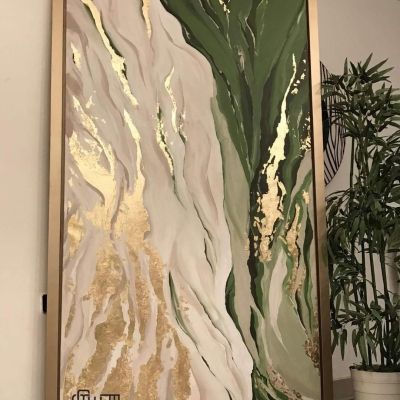 تابلوه هاند ميد رسم بارز علي كانفس مستورد  مقاس ١٨٠*١٠٠