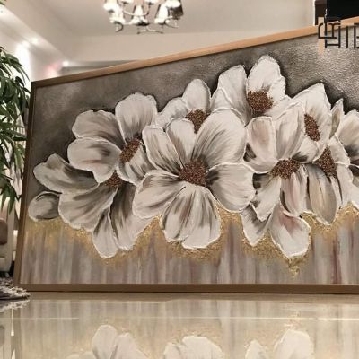 تابلوه هاند ميد رسم بارز علي كانفس مستورد مقاس ١٥٠*٧٠