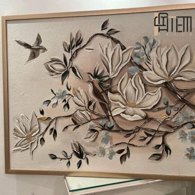 تابلوه هاند ميد رسم بارز علي كانفس مستورد  مقاس ١١٠*٨٠