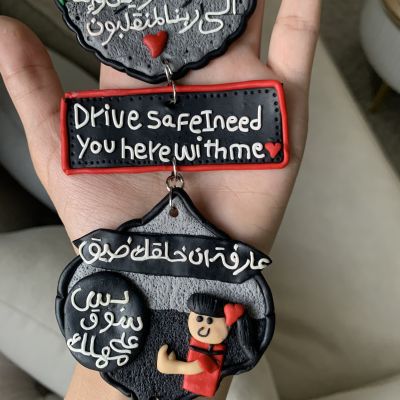 Polymer clay car hanger 